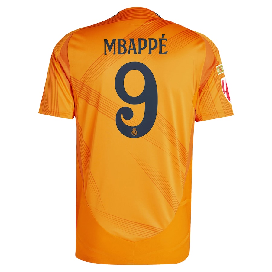 Kylian Mbappé Real Madrid 2024/25 Away Shirt - Orange