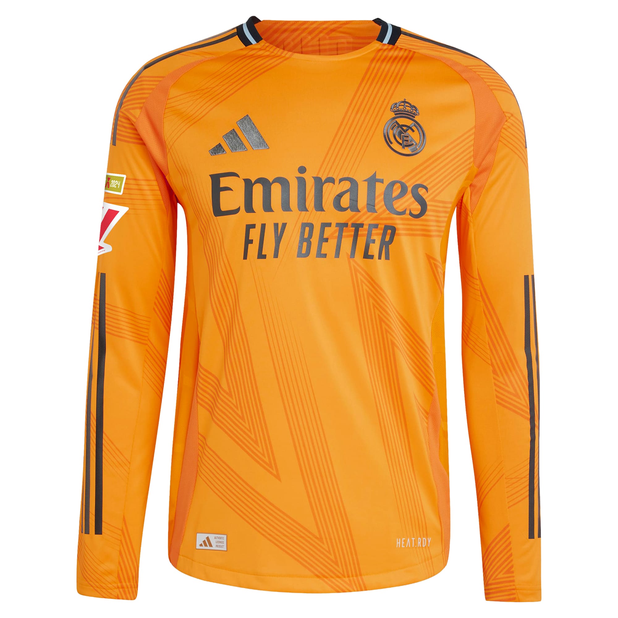 Real Madrid 2024/25 Away Long Sleeve Custom Shirt - Orange