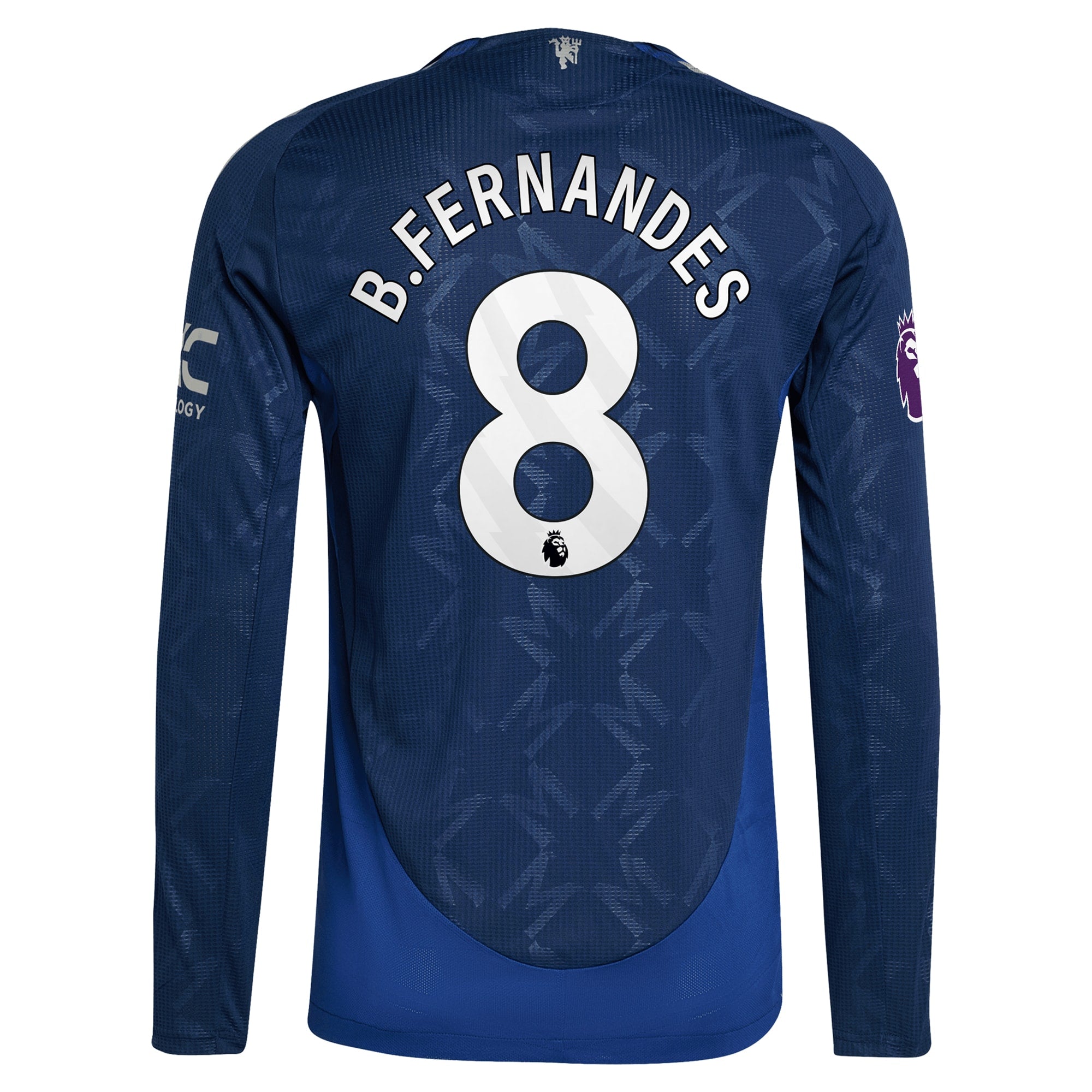 Bruno Fernandes Manchester United 2024/25 Away Long Sleeve Player Shirt - Navy