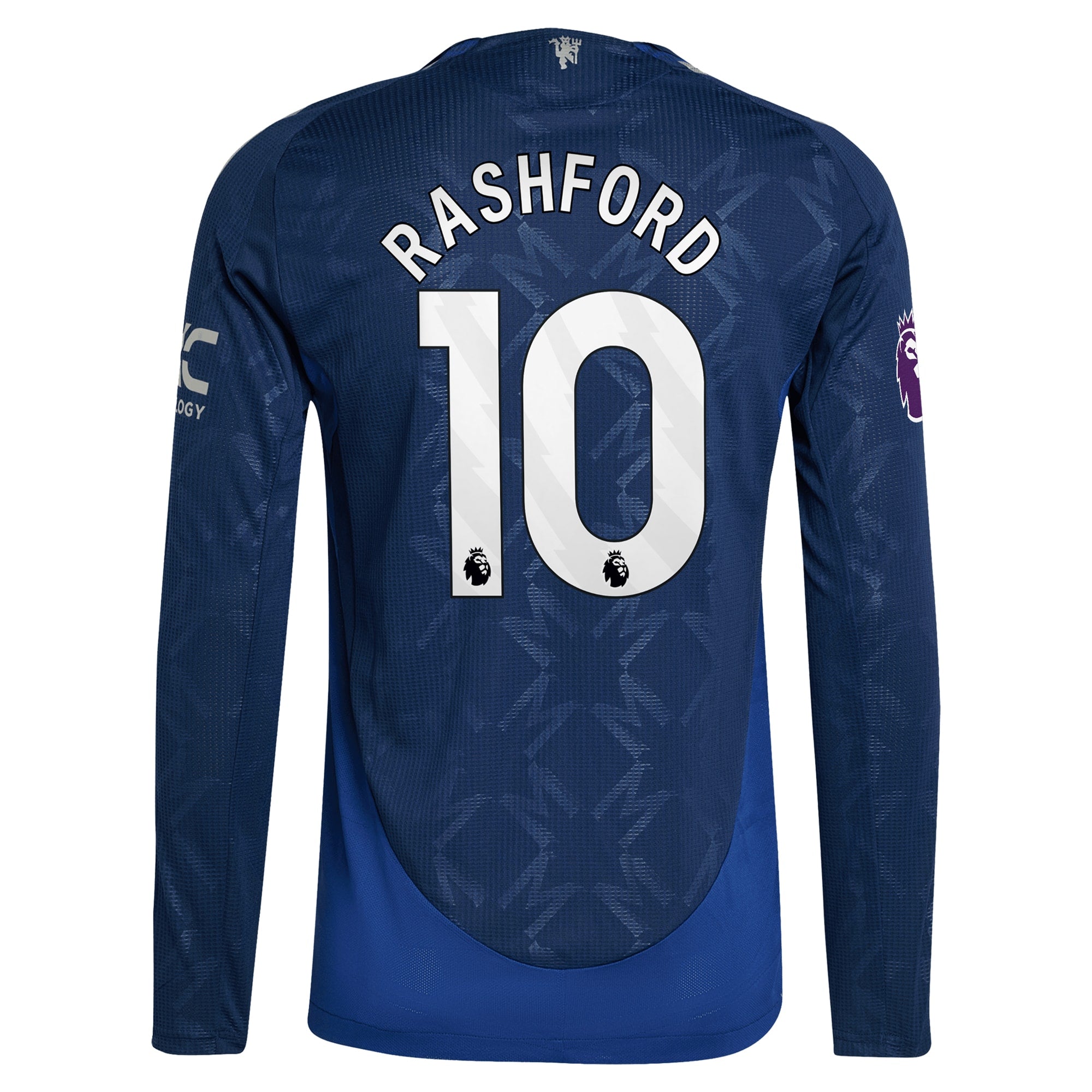 Marcus Rashford Manchester United 2024/25 Away Long Sleeve Player Shirt - Navy
