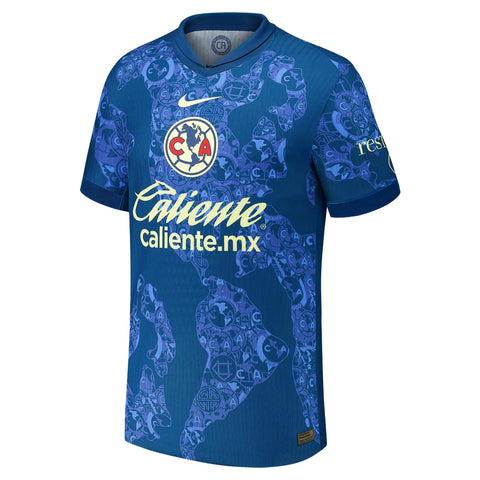 Henry Martin Club America 2024/25 Away Player Shirt - Blue