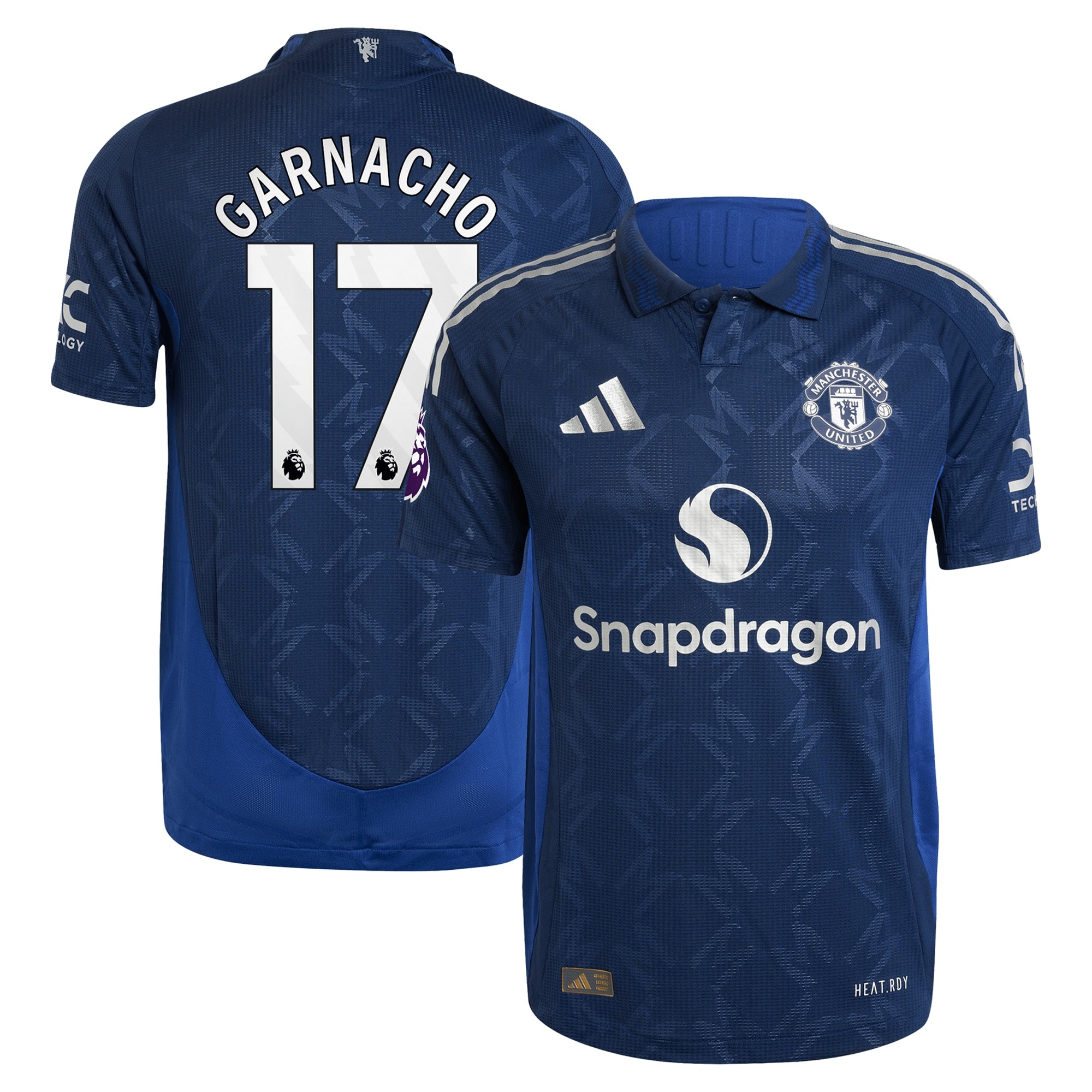 Alejandro Garnacho Manchester United 2024/25 Away Player Shirt - Navy