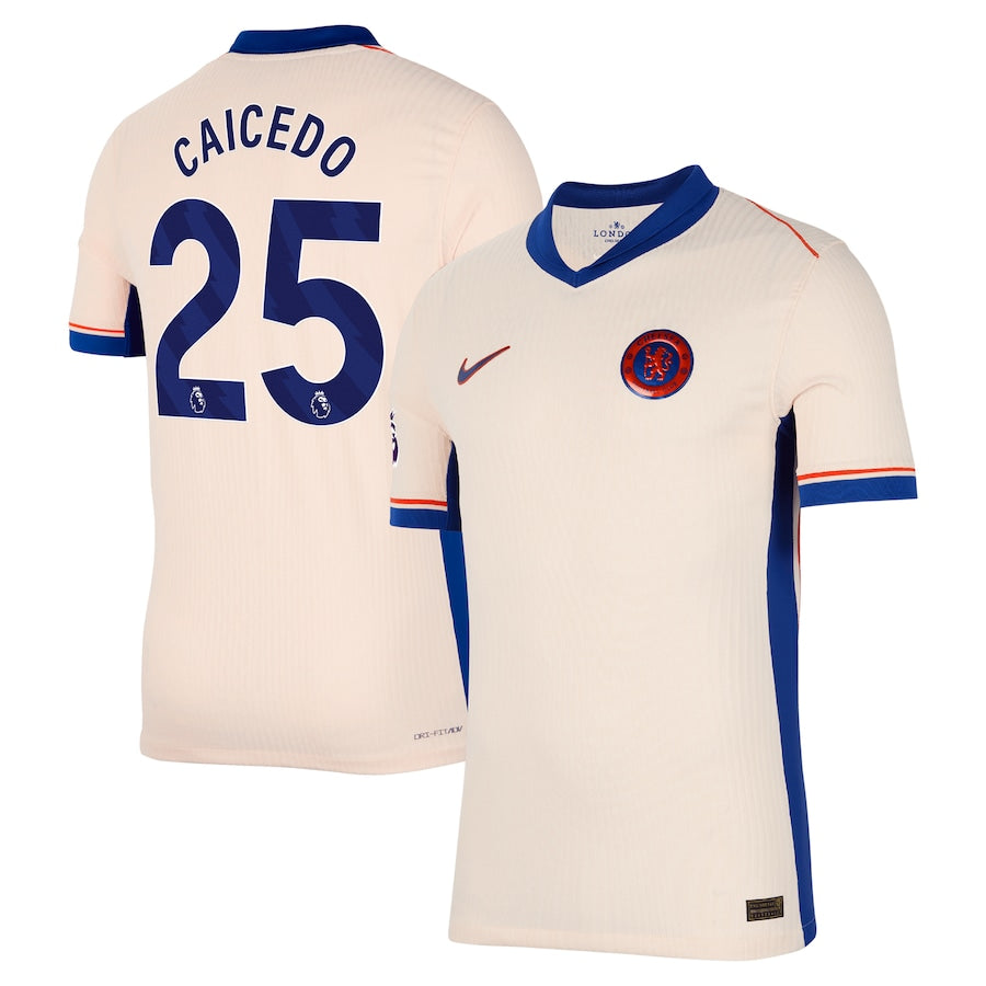 Moisés Caicedo Chelsea 2024/25 Away Player Shirt - Orange