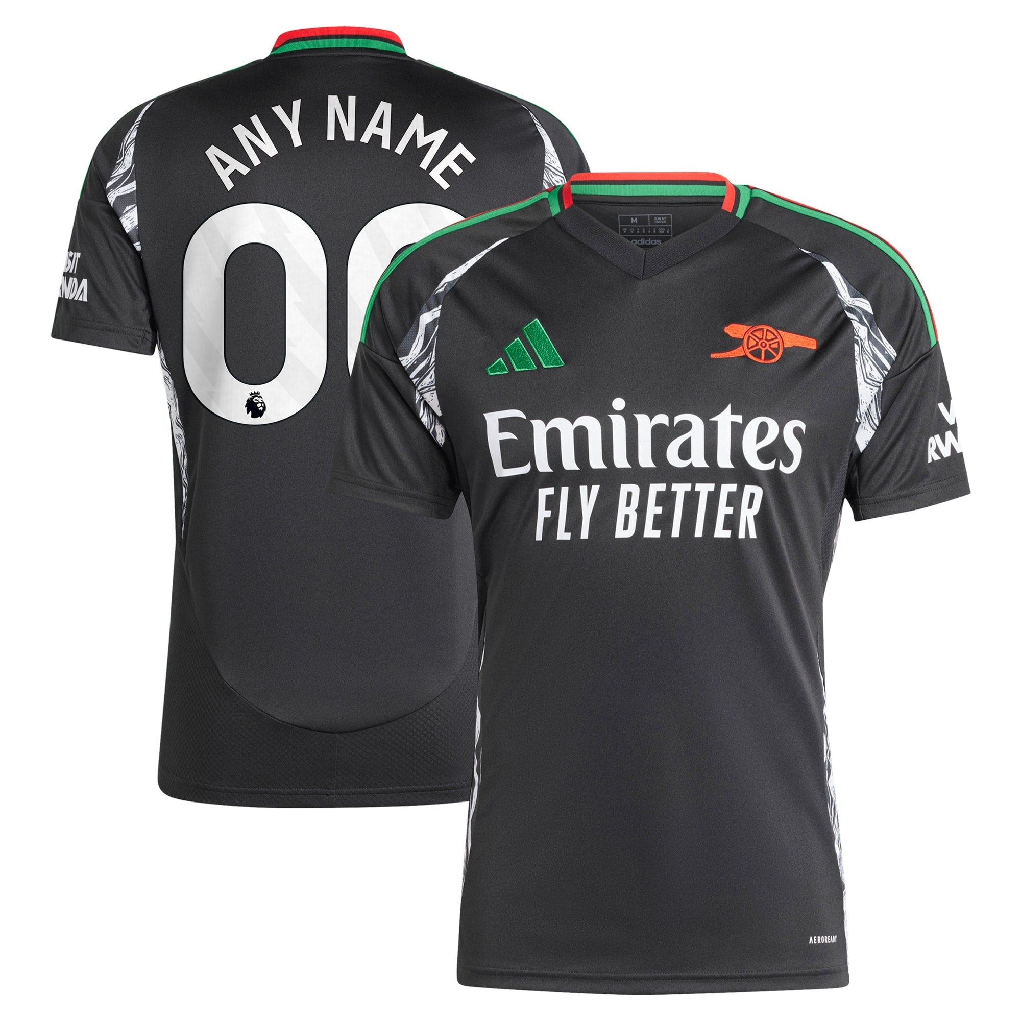 Arsenal 2024/25 Away Custom Shirt - Black