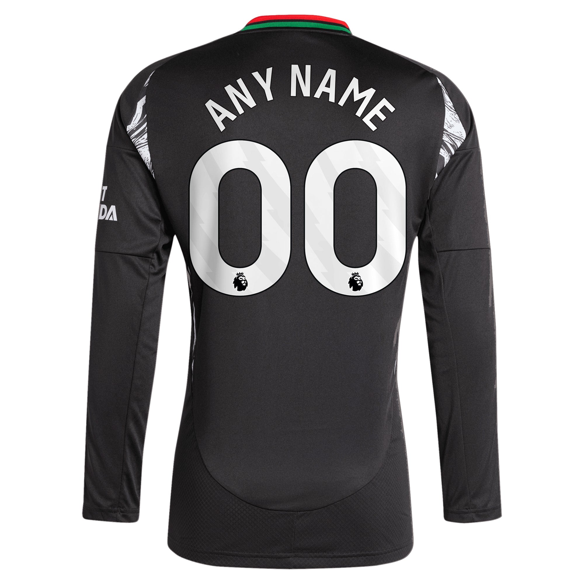 Arsenal 2024/25 Away Long Sleeve Custom Shirt - Black