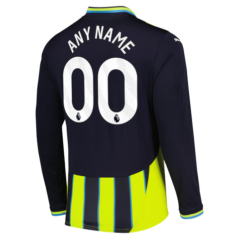 Manchester City 2024/25 Away Long Sleeve Custom Shirt - Navy