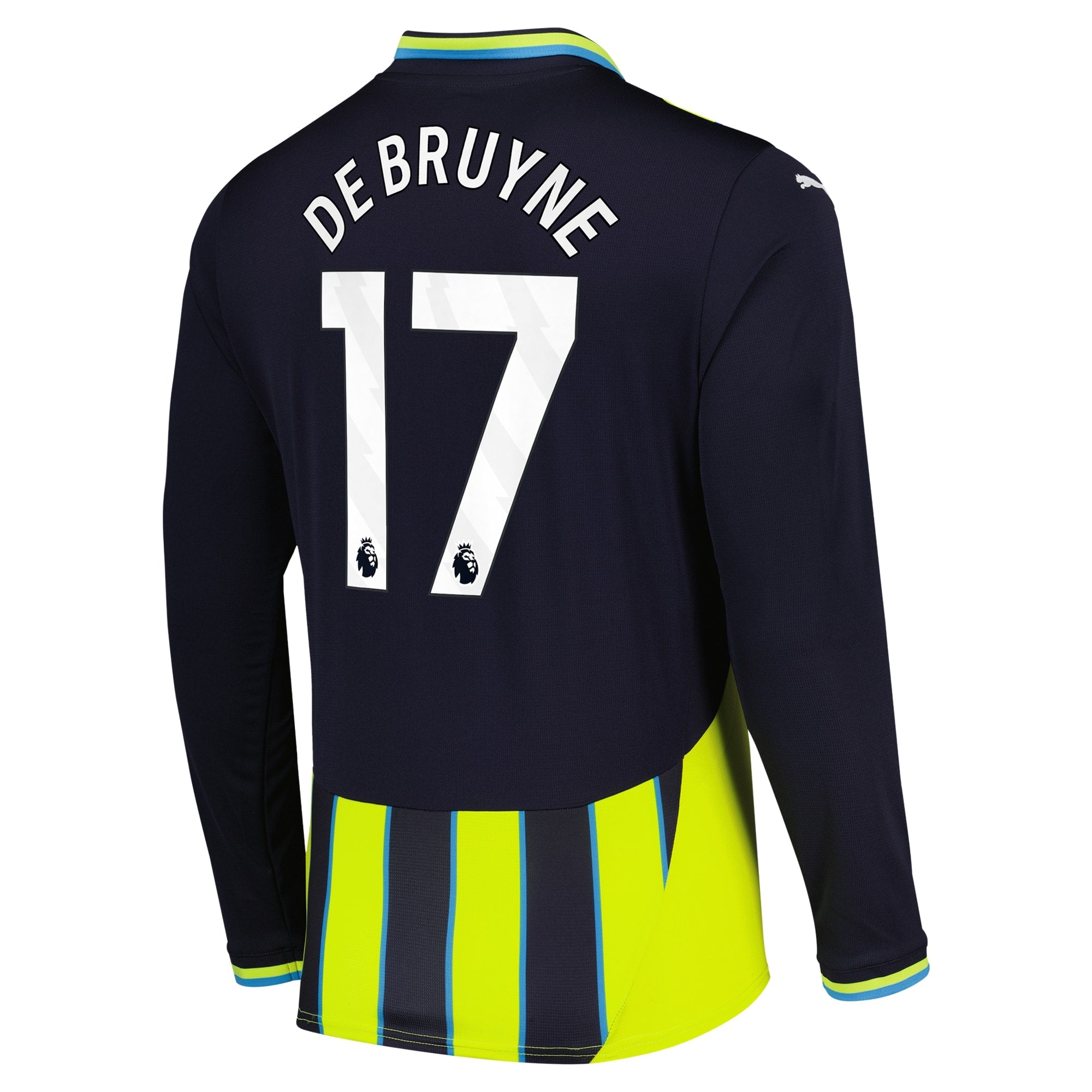 Kevin De Bruyne Manchester City 2024/25 Away Long Sleeve Player Shirt - Navy