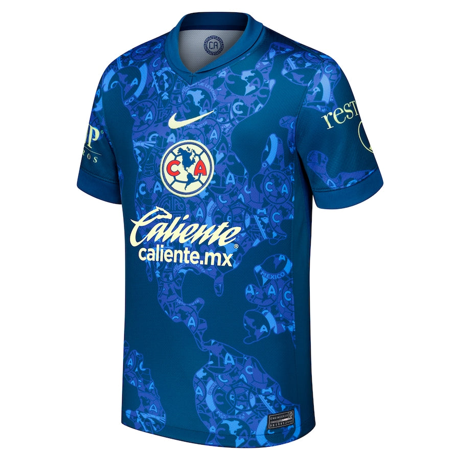 Álvaro Fidalgo Club America 2024/25 Away Player Shirt - Blue