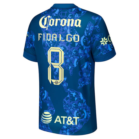 Álvaro Fidalgo Club America 2024/25 Away Player Shirt - Blue