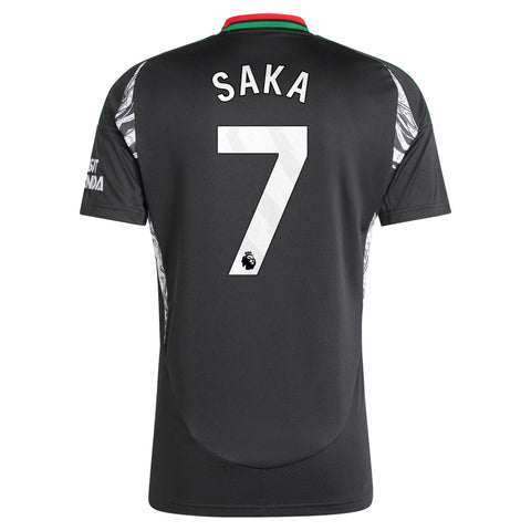 Bukayo Saka Arsenal 2024/25 Away Player Shirt - Black