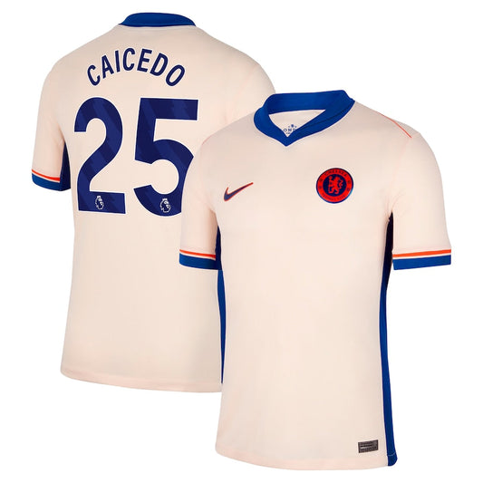 Moisés Caicedo Chelsea 2024/25 Away Player Shirt - Orange