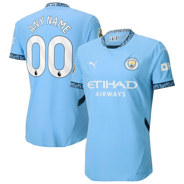 Manchester City Puma 2024/25 Home Custom Jersey - Light Blue