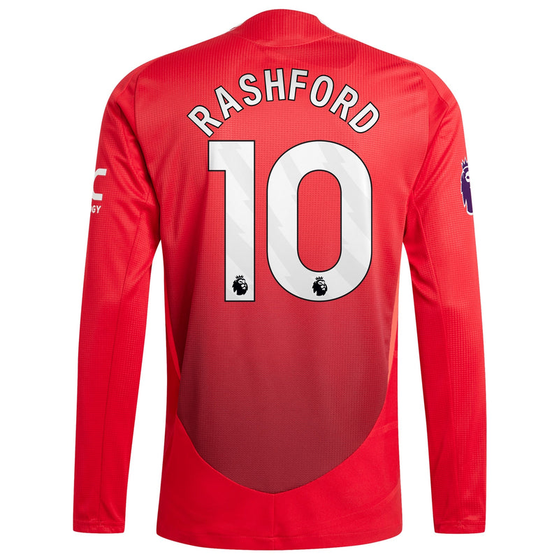 Marcus Rashford Manchester United 2024/25 Home Long Sleeve Player Jersey - Red