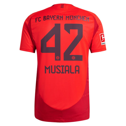 Jamal Musiala Bayern Munich 2024/25 Home Player Shirt - Red