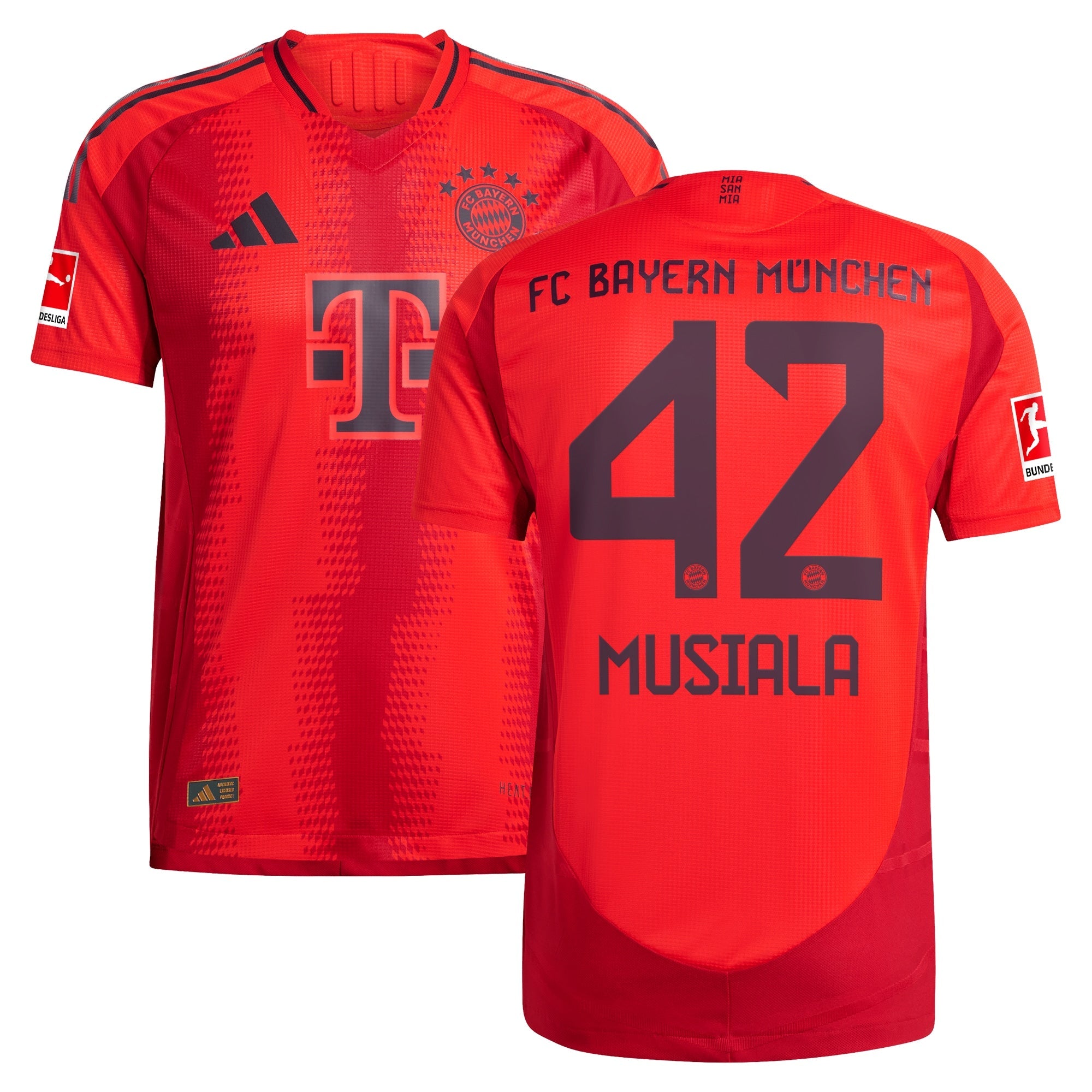 Jamal Musiala Bayern Munich 2024/25 Home Player Shirt - Red