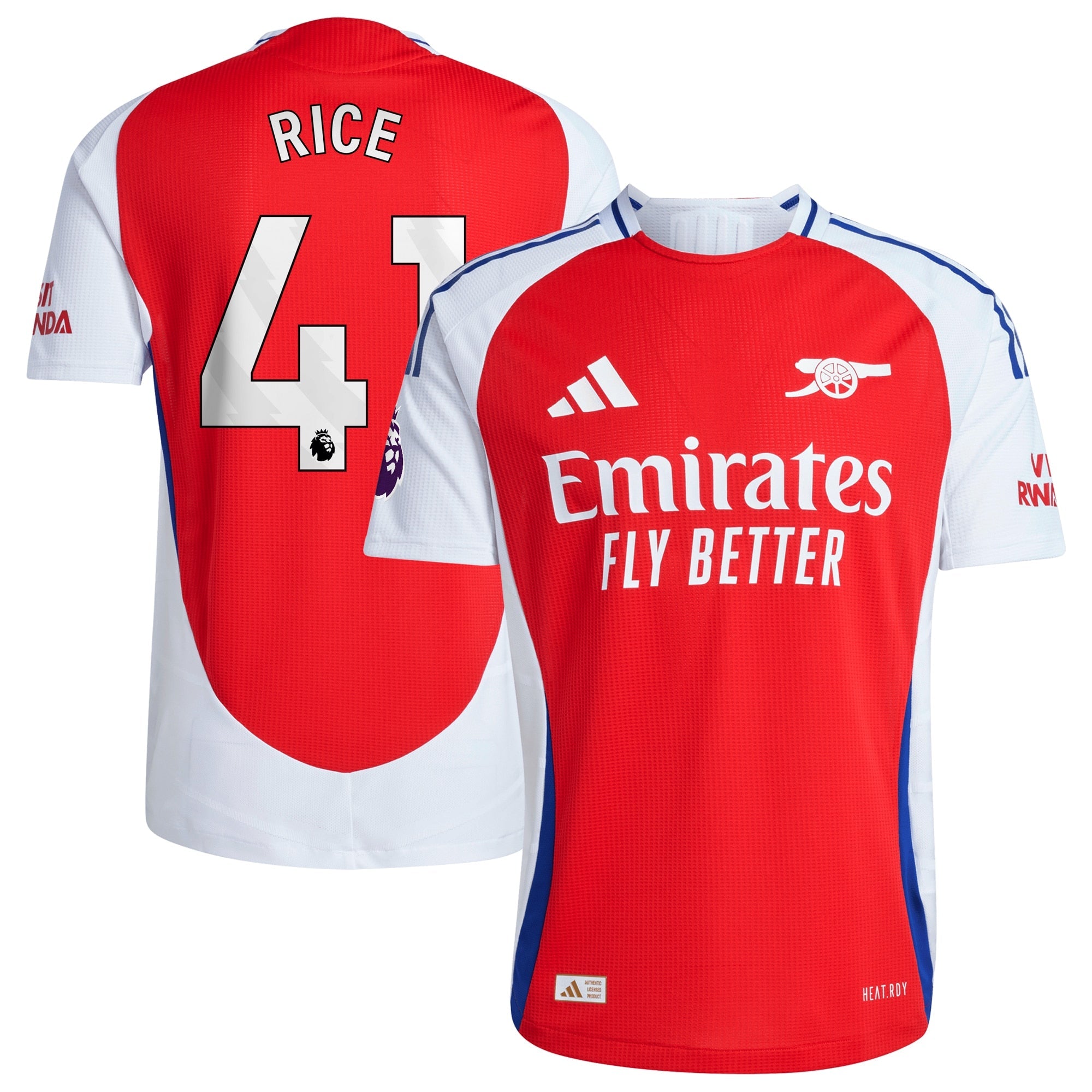 Declan Rice Arsenal 2024/25 Home Player Shirt – Red