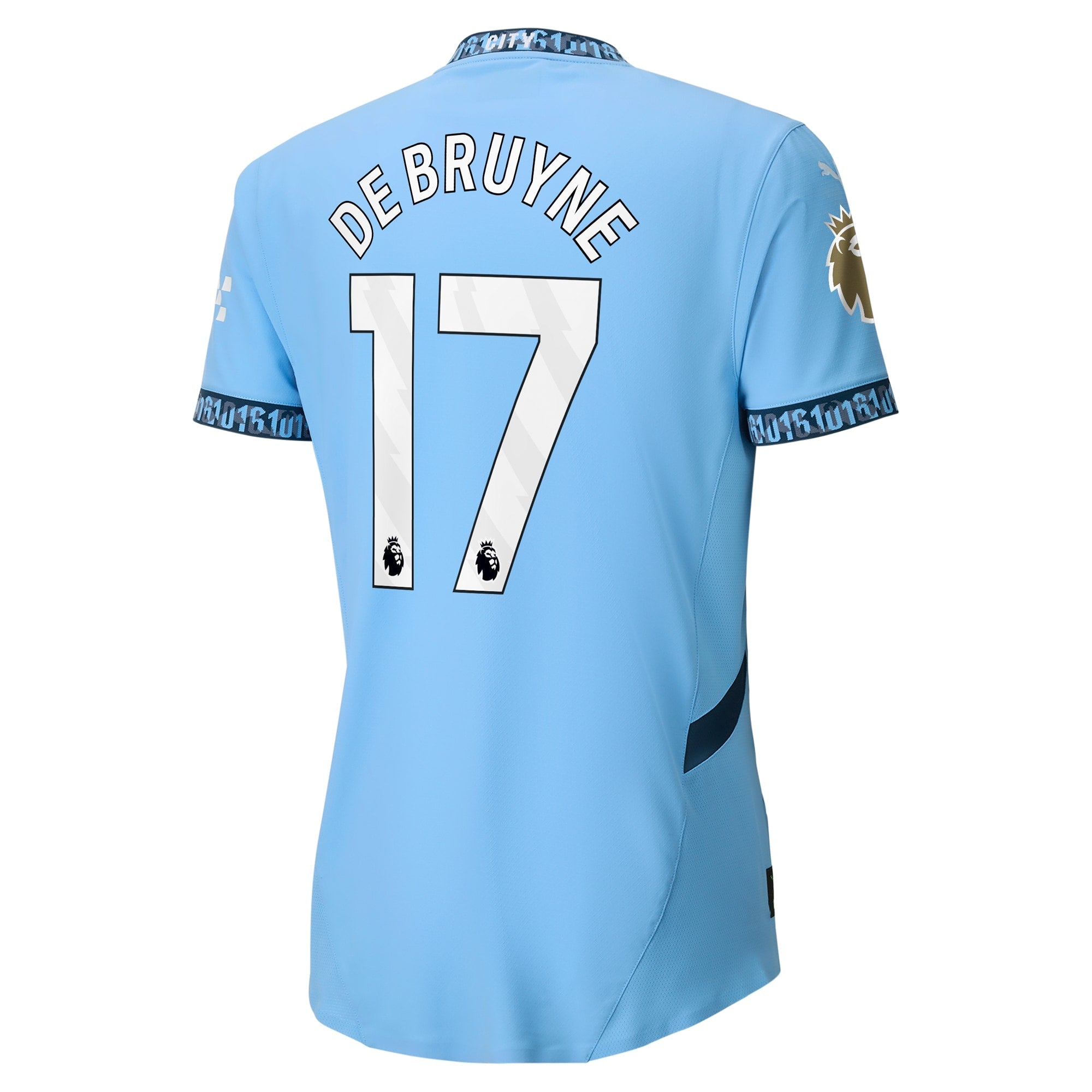 Kevin De Bruyne Manchester City 2024/25 Home Player Shirt - Light Blue