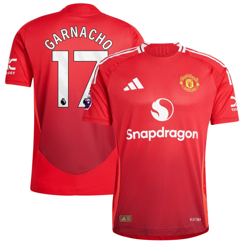 Alejandro Garnacho Manchester United 2024/25 Home Player Shirt - Red