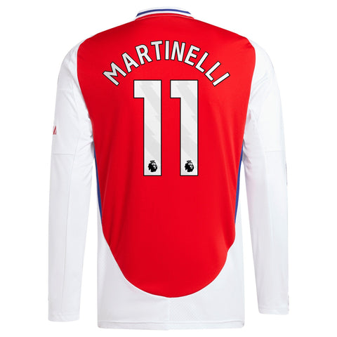 Gabriel Martinelli Arsenal 2024/25 Home Long Sleeve Player Shirt – Red
