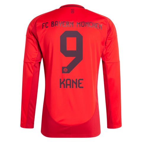Selected slide 1 of 3Display slide 2 of 3Display slide 3 of 3 Harry Kane Bayern Munich 2024/25 Home Long Sleeve Player Shirt - Red
