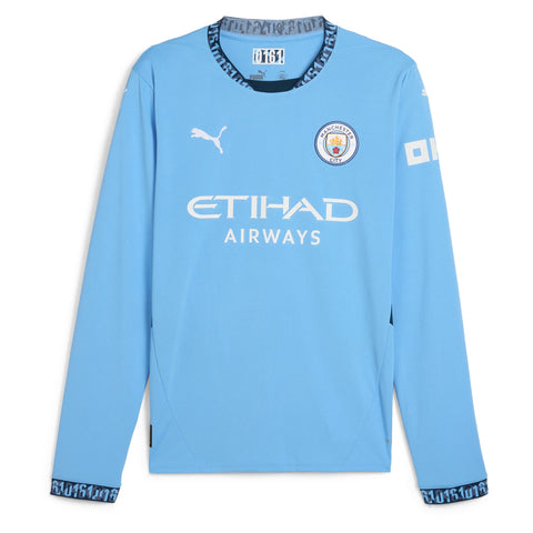 Erling Haaland Manchester City 2024/25 Home Long Sleeve Player Shirt - Light Blue