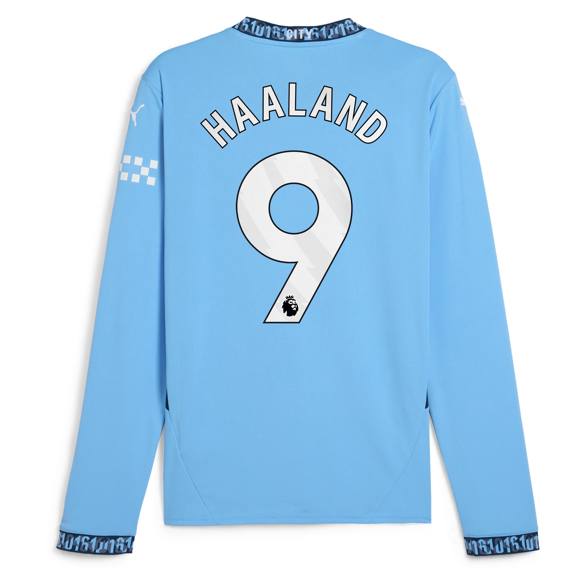 Erling Haaland Manchester City 2024/25 Home Long Sleeve Player Shirt - Light Blue