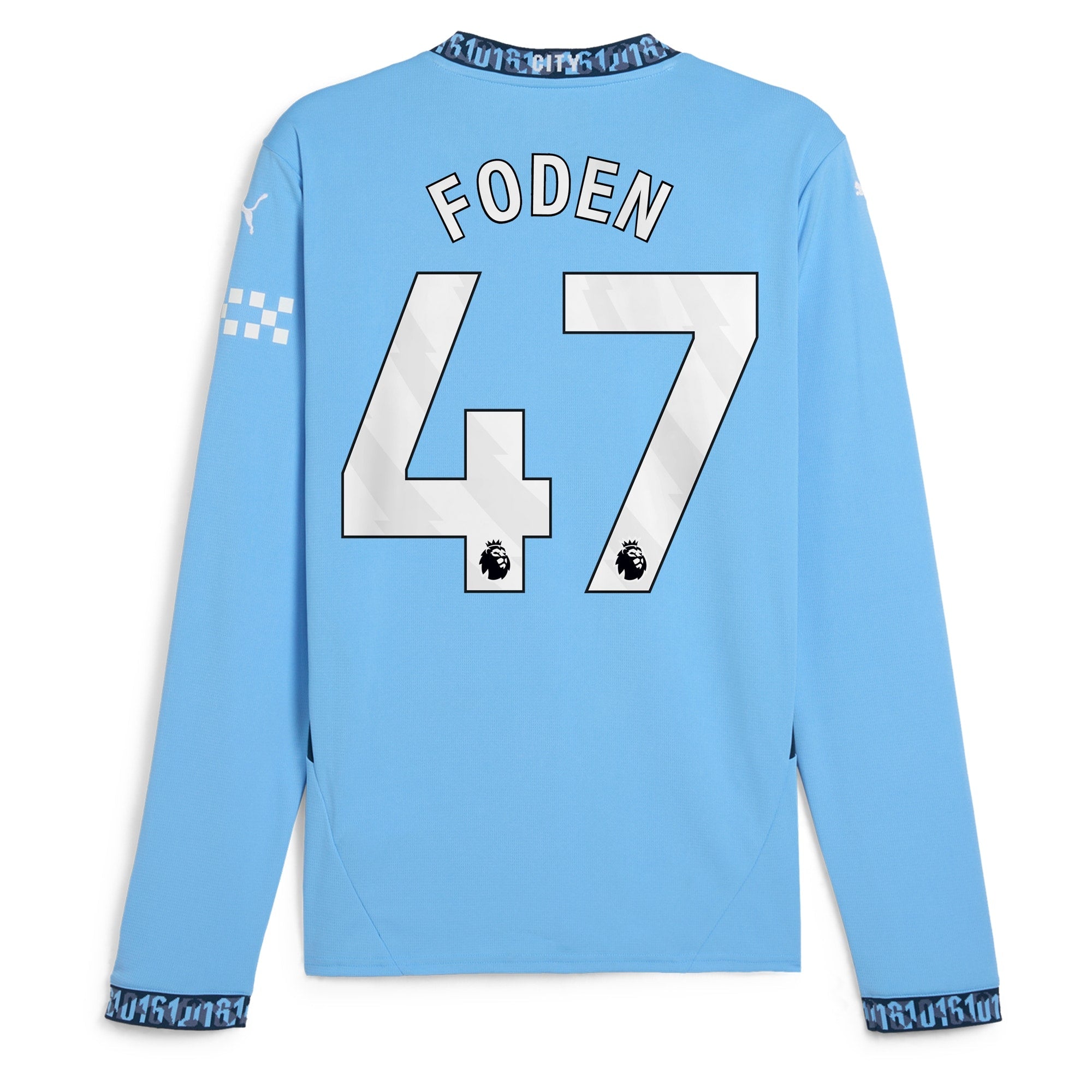 Phil Foden Manchester City 2024/25 Home Long Sleeve Player Shirt - Light Blue