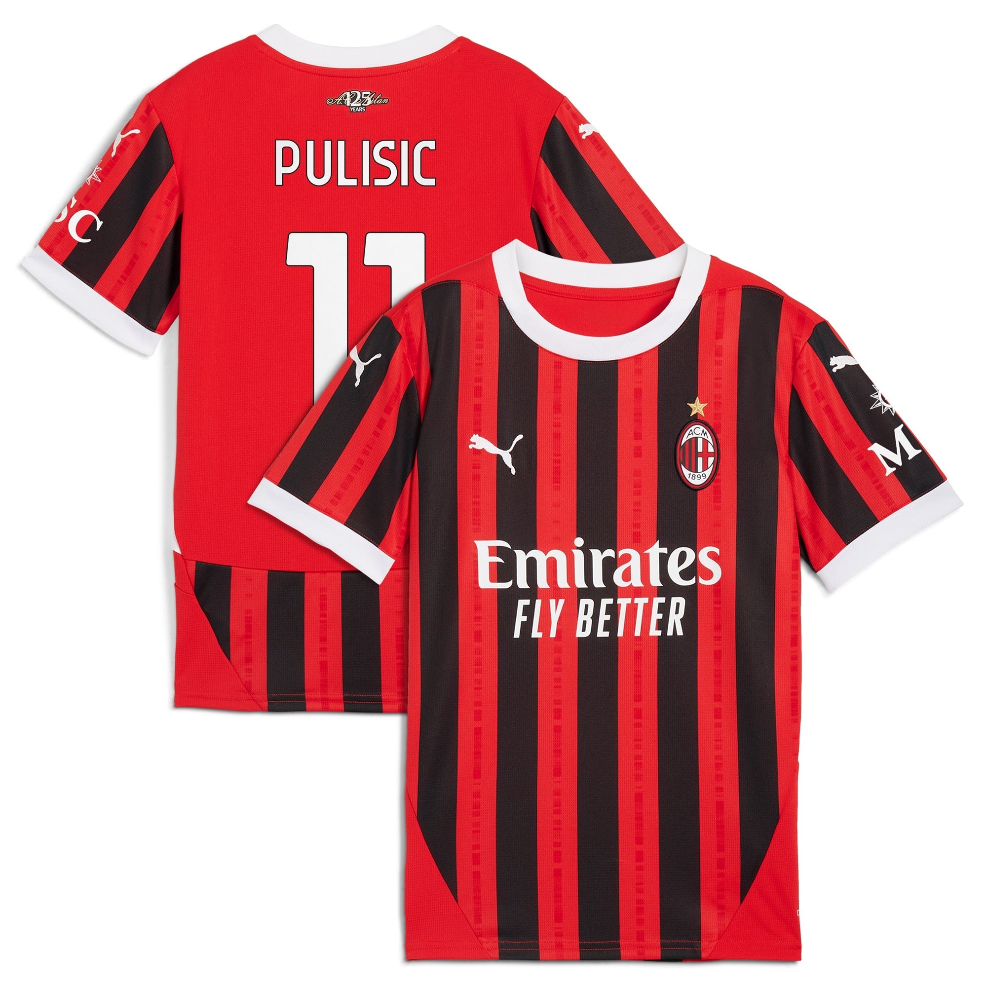 Christian Pulisic AC Milan 2024/25 Home Player Shirt - Red