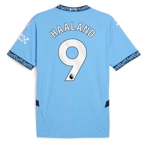 Erling Haaland Manchester City 2024/25 Home Player Shirt - Light Blue