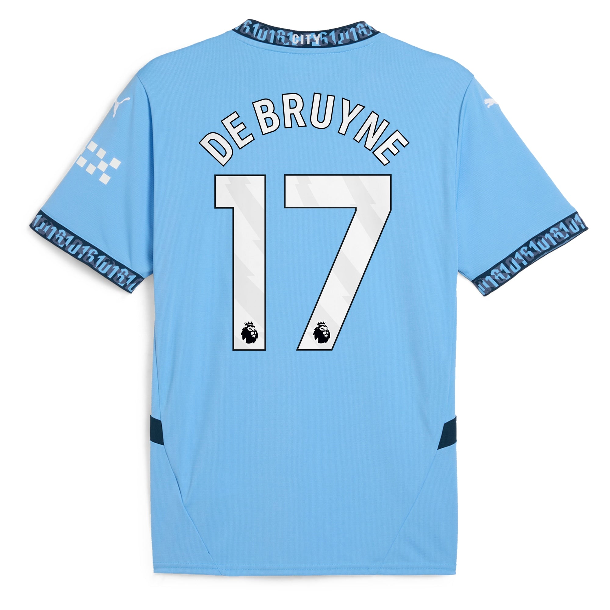 Kevin De Bruyne Manchester City 2024/25 Home Player Shirt - Light Blue