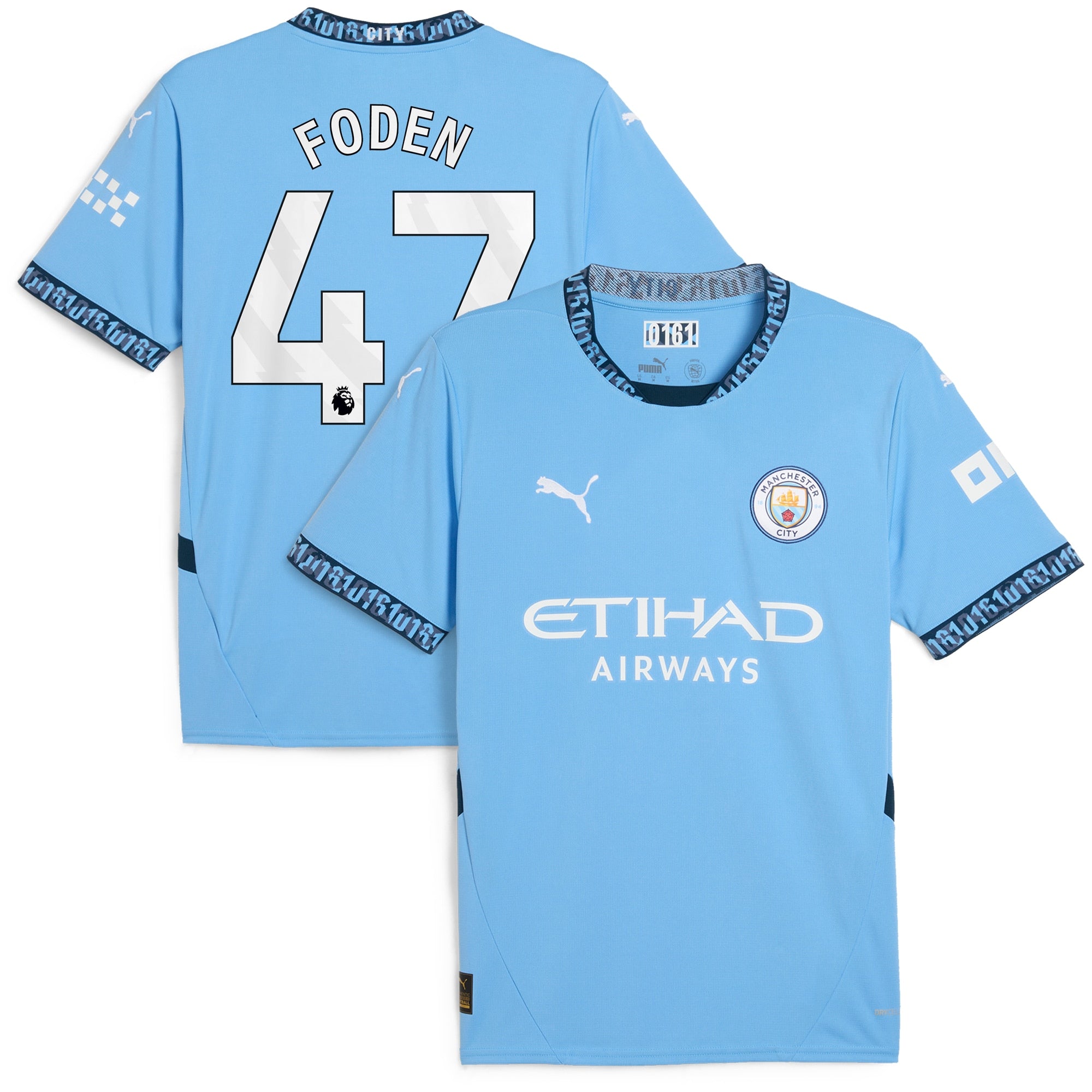Phil Foden Manchester City 2024/25 Home Player Shirt - Light Blue