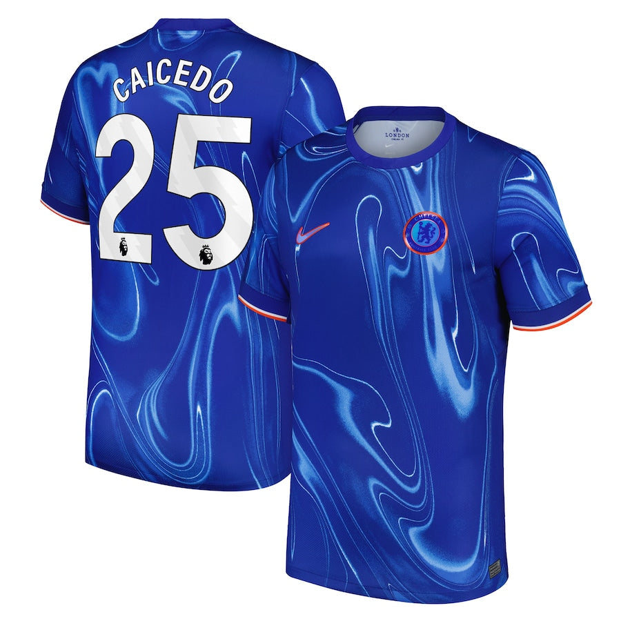 Moisés Caicedo Chelsea 2024/25 Home Player Shirt - Blue