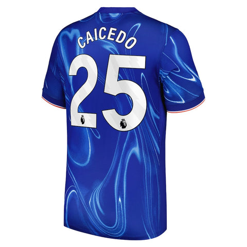 Moisés Caicedo Chelsea 2024/25 Home Player Shirt - Blue