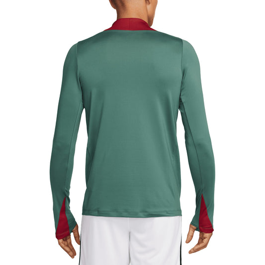 Liverpool Strike Drill 2024/25 Performance Quarter-Zip Long Sleeve Top - Green