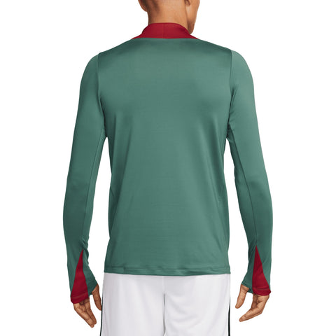 Liverpool Strike Drill 2024/25 Performance Quarter-Zip Long Sleeve Top - Green