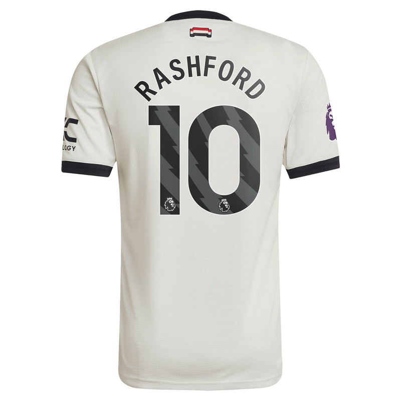 Marcus Rashford Manchester United adidas 2024/25 Third Jersey - Cream