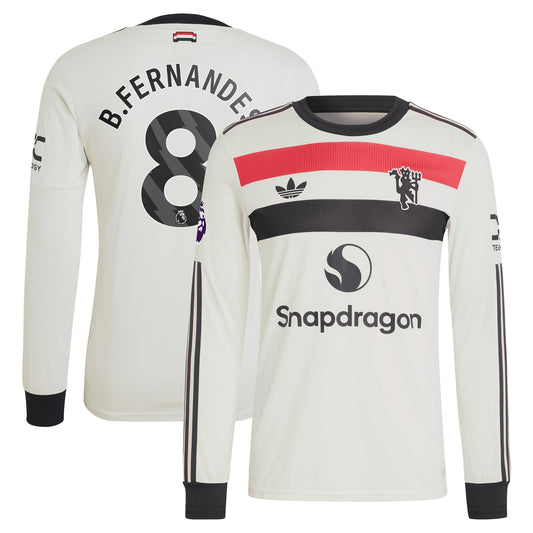 Bruno Fernandes Manchester United Originals 2024/25 Third Long Sleeve Shirt - Cream
