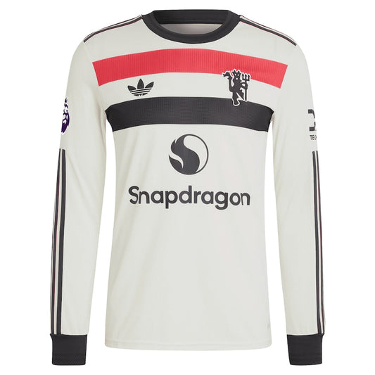 Rasmus Højlund Manchester United Originals 2024/25 Third Long Sleeve Shirt - Cream
