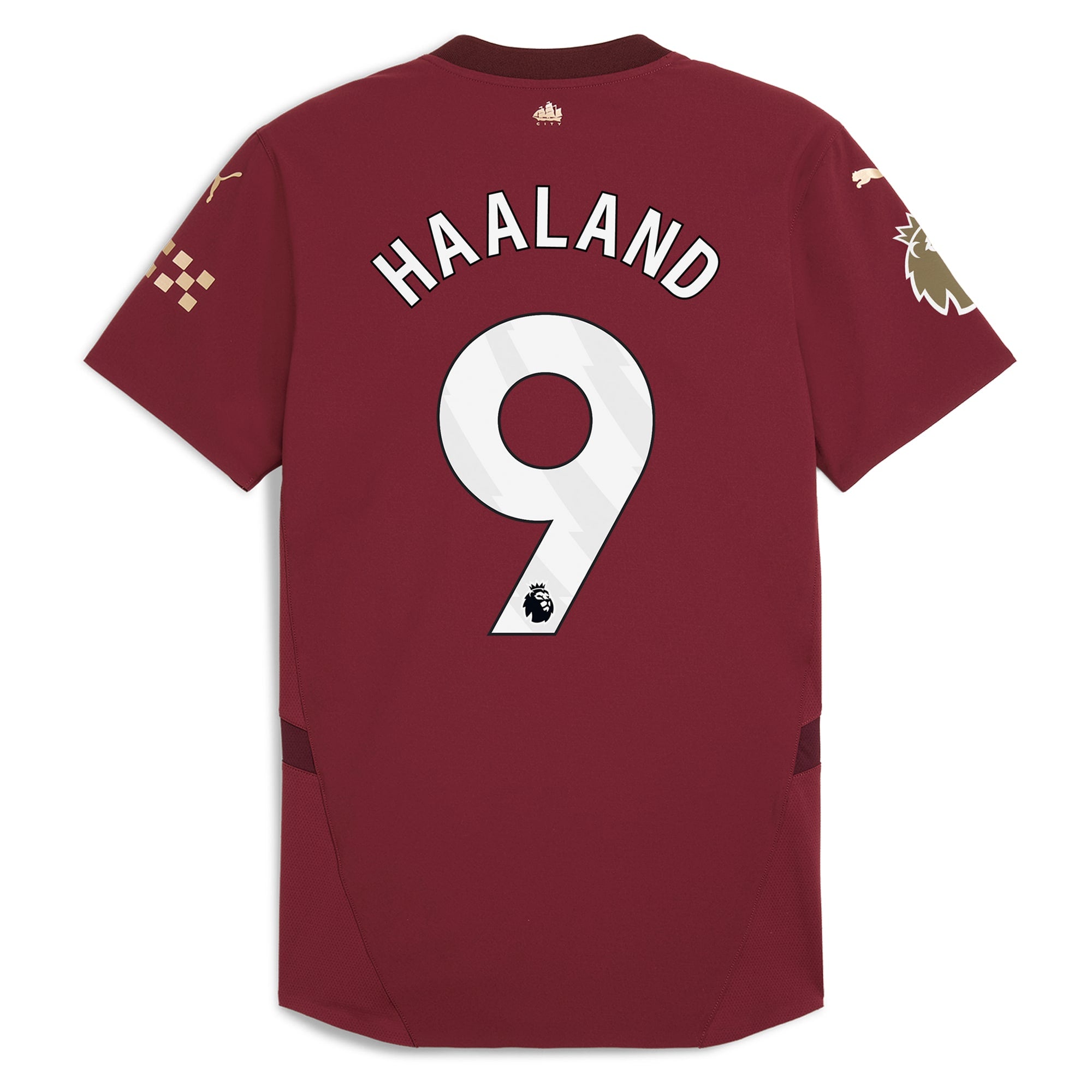 Erling Haaland Manchester City 2024/25 Third Player Shirt - Burgundy