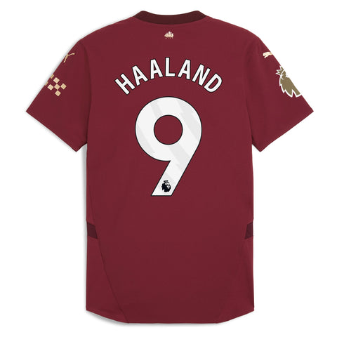Erling Haaland Manchester City 2024/25 Third Player Shirt - Burgundy