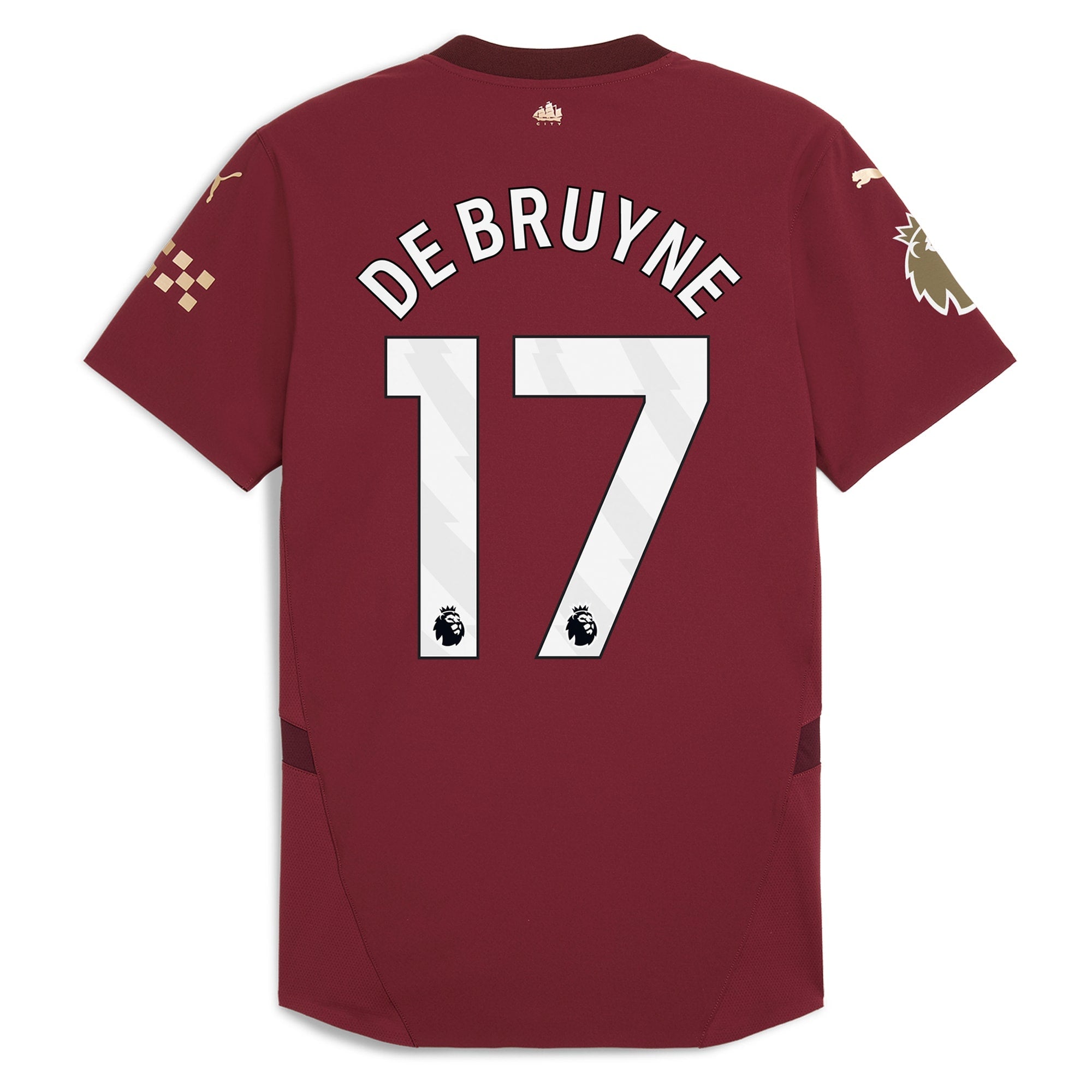 Kevin De Bruyne Manchester City 2024/25 Third Player Shirt - Burgundy