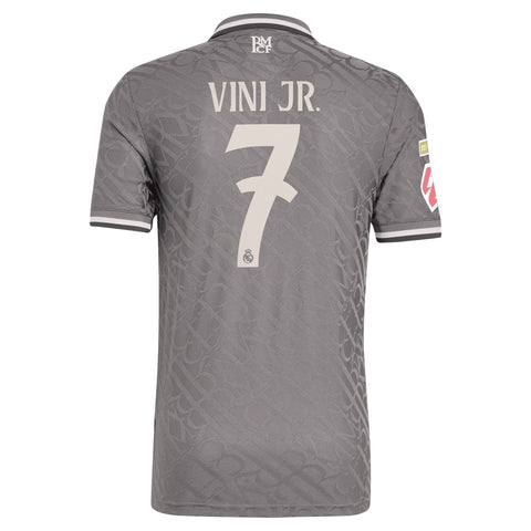 Vini Jr. Real Madrid Originals 2024/25 Third Player Shirt - Charcoal