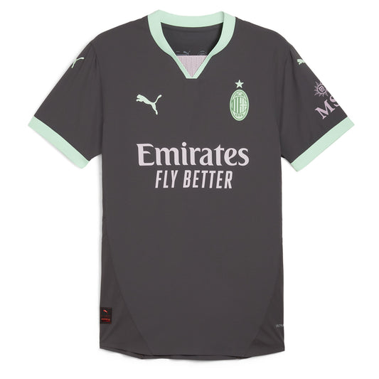 Christian Pulisic AC Milan 2024/25 Third Player Shirt - Charcoal