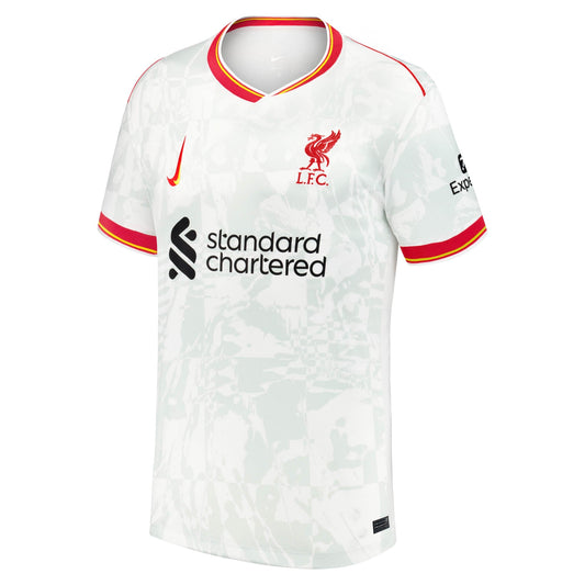 Virgil van Dijk Liverpool 2024/25 Third Shirt - White