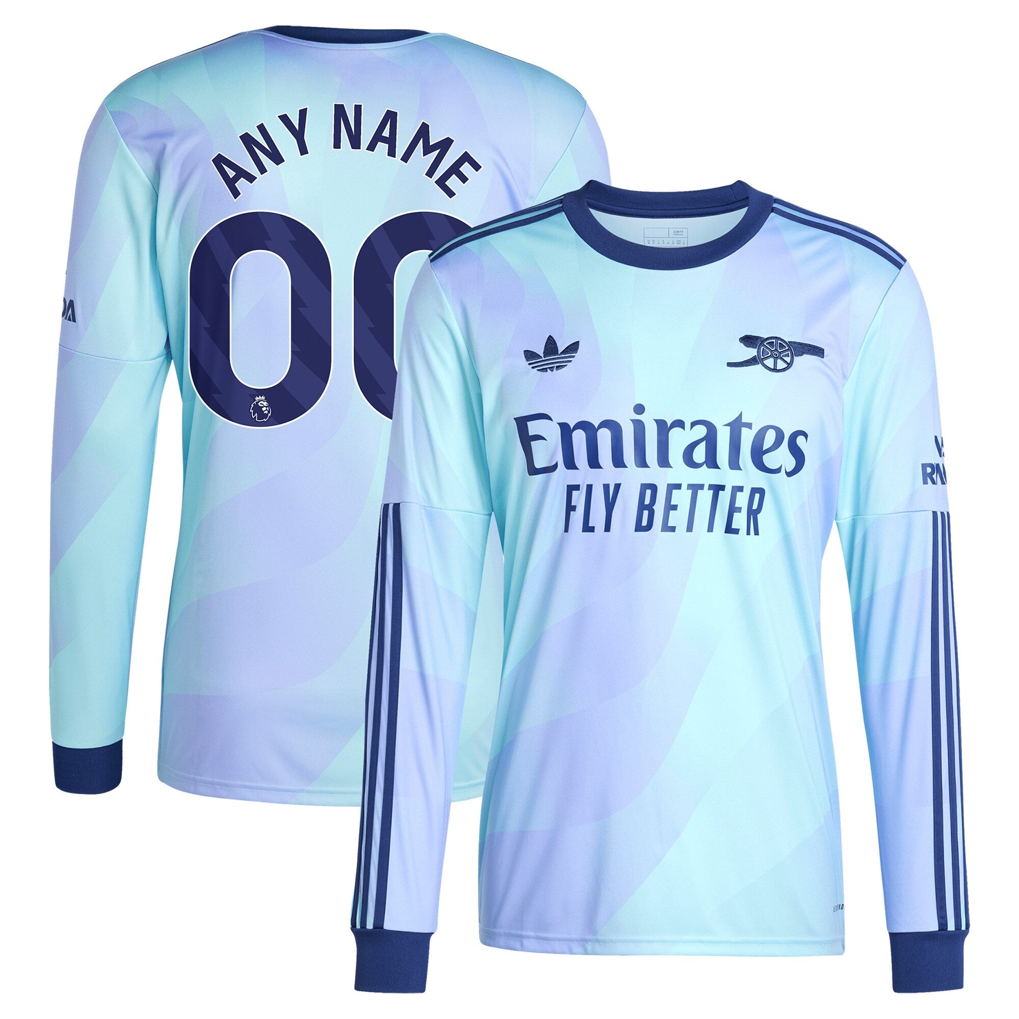 Arsenal Originals 2024/25 Third Long Sleeve Custom Shirt - Aqua