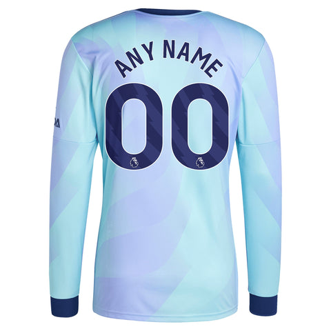 Arsenal Originals 2024/25 Third Long Sleeve Custom Shirt - Aqua