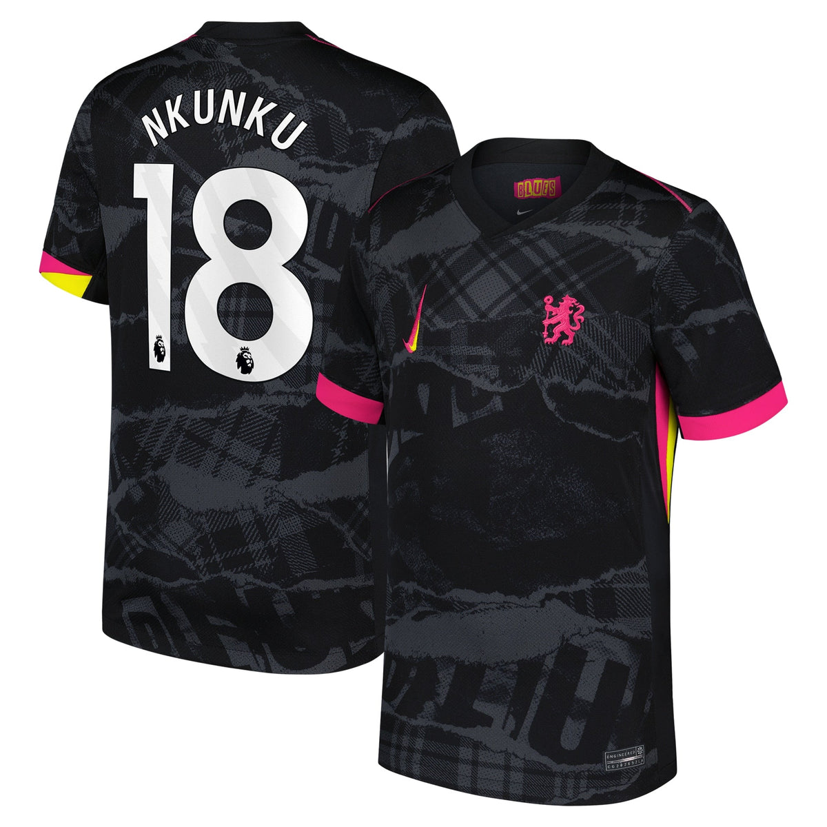 Christopher Nkunku Chelsea 2024/25 Third Player Shirt - Anthracite