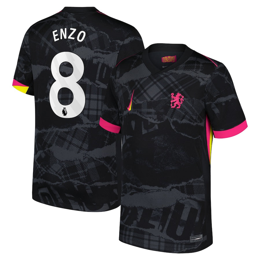 Enzo Fernández Chelsea 2024/25 Third Player Shirt - Anthracite