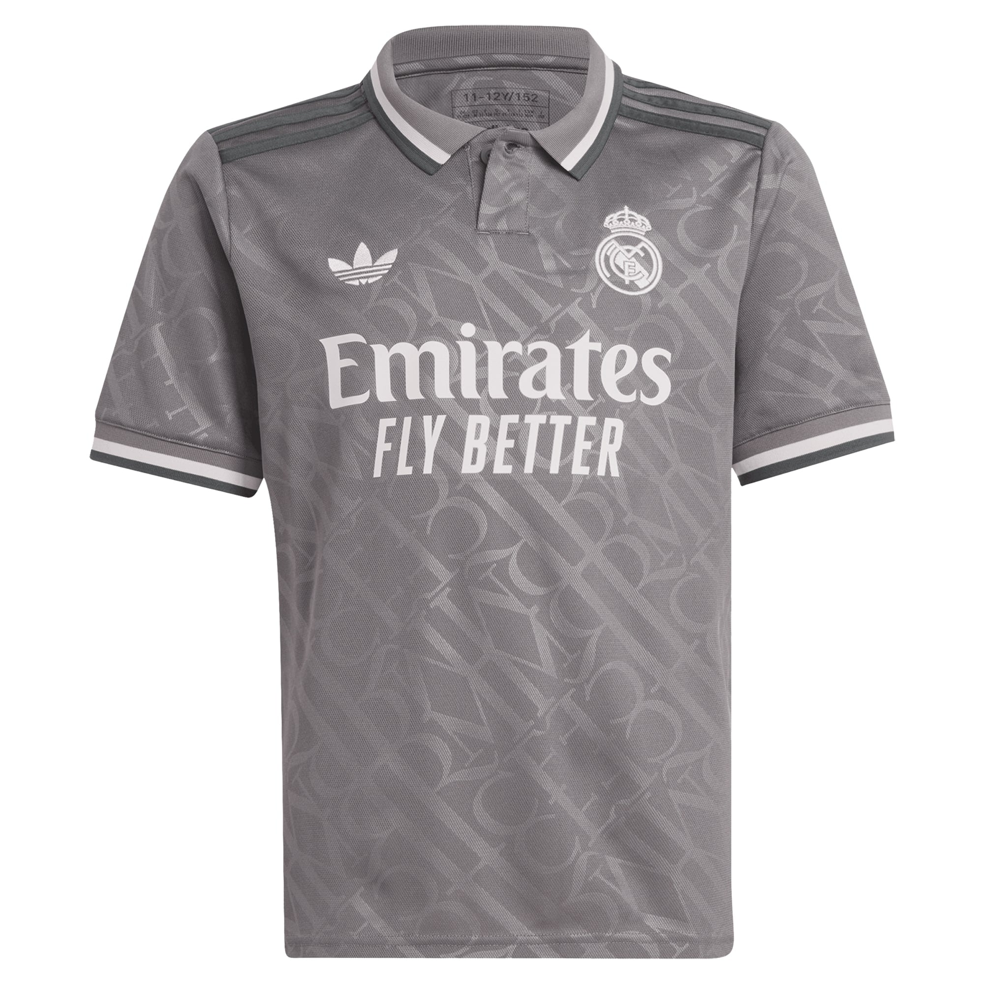 Jude Bellingham Real Madrid Originals Youth 2024/25 Third Player Shirt - Charcoal