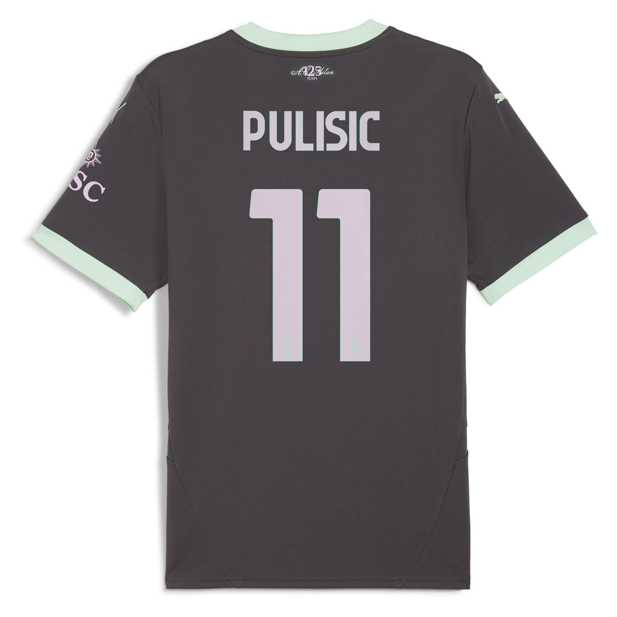 Christian Pulisic AC Milan 2024/25 Third Player Shirt - Charcoal